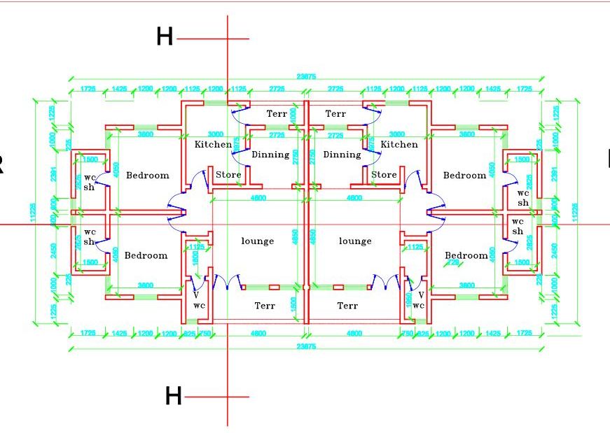 2 Bedroom Semi Detached Bungalow Floor Plans Floorplans click